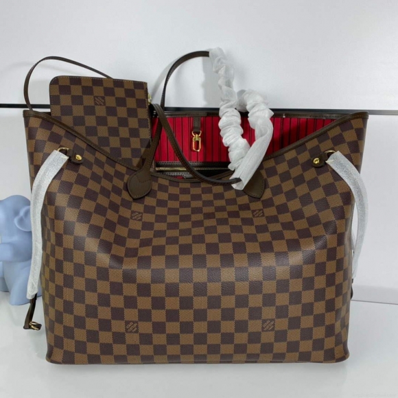 Louis Vuitton LV N41357 Neverfull GM Damier Ebene coated canvas