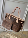 Louis Vuitton LV M41000 Neverfull PM Monogram Canvas Beige