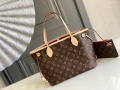 Louis Vuitton LV M41245 Neverfull PM Monogram Canvas Plum