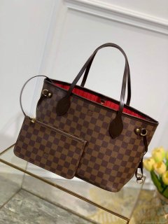 Louis Vuitton LV N41359 Neverfull PM Damier Ebene coated canvas