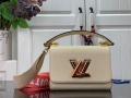 LV M59687 Louis Vuitton Twist PM Epi leather Handbag Quartz White