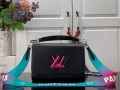 LV M59416 Louis Vuitton Twist MM Epi leather Handbag Black