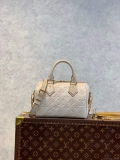 LV M46163 Louis Vuitton Speedy Bandouliere 20 Handbag Pale Beige