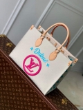 LV M46128 Louis Vuitton Onthego MM Tote Bag Yellow leather