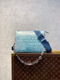 LV M57791 Louis Vuitton Coussin PM Crocodile pattern Bag Blue