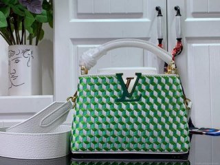 LV M59879 Louis Vuitton capucines mini Bag White Green