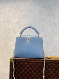 LV M59512 Louis Vuitton Capucines BB Bag Iris Purple/Crème