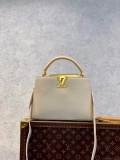 LV M59512 Louis Vuitton Capucines BB Bag Crème Beige / Plume Yellow