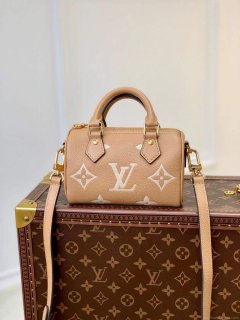 LV M81457 Louis Vuitton Nano Speedy Bag Arizona Beige