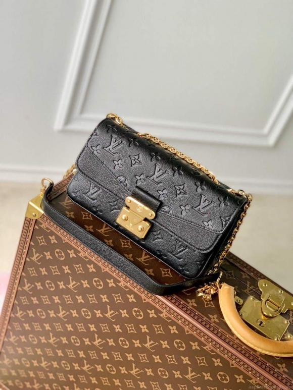 LV M46200 Louis Vuitton Marceau Chain Bag Black