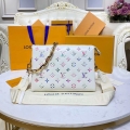 LV M21209 Louis Vuitton Coussin PM Handbag White and Pink