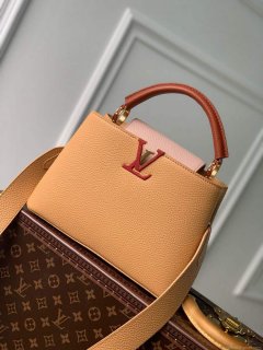 LV M20784 Louis Vuitton Capucines BB Handbag Wood Brown