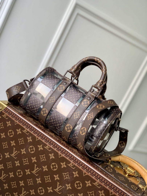 LV M20872 Louis Vuitton Keepall Bandouliere 25 Bag Brown