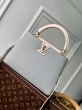 LV M21296 Louis Vuitton Capucines BB Handbag Steeple Gray / Greige