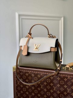 LV M20797 Louis Vuitton Lockme Ever BB Handbag Light Khaki Green