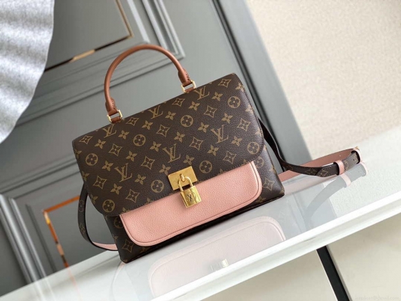 LV M44259 Louis Vuitton Marignan Messenger Top Handle Monogram M44286 Bag Pink