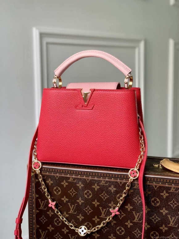 LV M20845 Louis Vuitton Capucines Mini Handbag Red