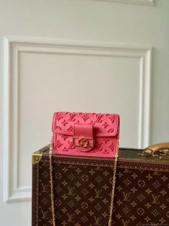 LV M20747 Louis Vuitton Dauphine Mini Bag Monogram Fluo Pink