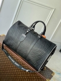 LV M21382 Louis Vuitton Keepall Bandouliere 50 Bag Black