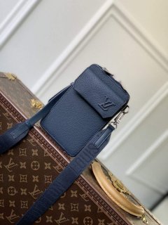 LV M57089 Louis Vuitton Phone Pouch Blue