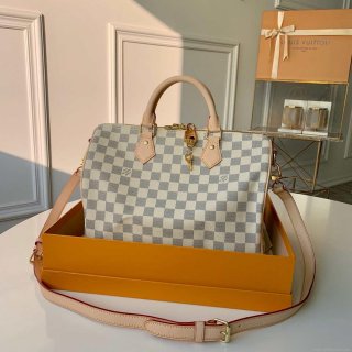 Louis Vuitton N41370 LV Speedy 30 Bag Damier Azur Canvas