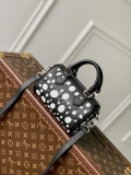 LV M81910 Louis Vuitton LV x YK Nano Speedy Bag Black and white