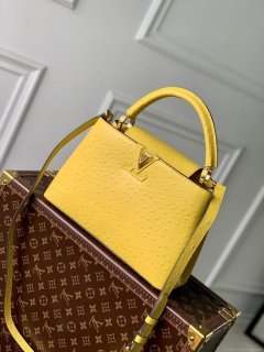 LV N81196 Louis Vuitton Capucines MM Handbag Yellow