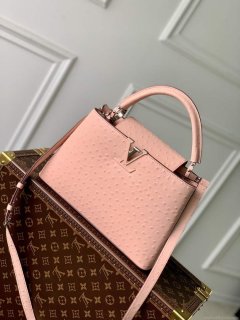 LV N81523 Louis Vuitton Capucines MM Handbag Pink