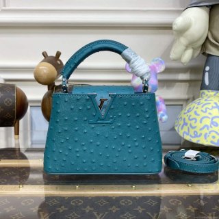 LV N81523 Louis Vuitton Capucines Mini Handbag Lake blue