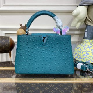 LV N81523 Louis Vuitton Capucines BB Handbag Lake blue