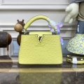 LV N81523 Louis Vuitton Capucines Mini Handbag lemon yellow