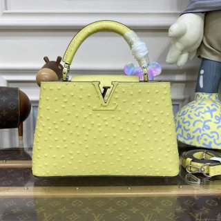 LV N81523 Louis Vuitton Capucines BB Handbag lemon yellow