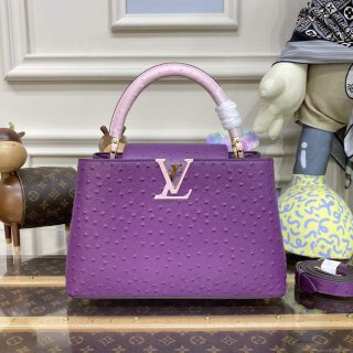 LV N81279 Louis Vuitton Capucines MM Handbag Purple