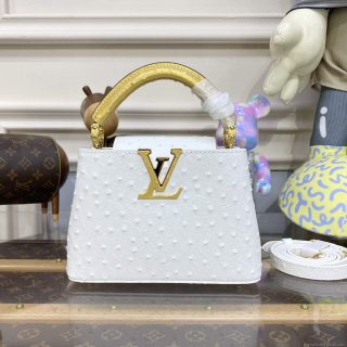 LV N81523 Louis Vuitton Capucines Mini Handbag White