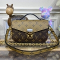 LV M46279 Louis Vuitton Pochette Métis East West Bag yellow flower