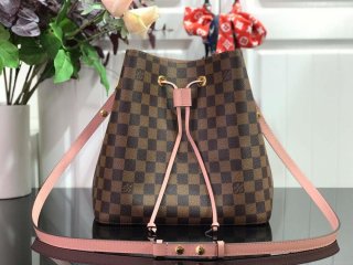 LV N40198 Louis Vuitton NÉONOÉ MM Bag Damier Ebene Venus Pink