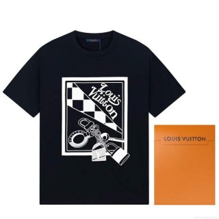 LV 1AAU5D Men’s Women’s LV Frequency Graphic T-Shirt L66465