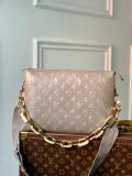 LV M57783 Louis Vuitton Coussin MM Bag Embossed puffy Lambskin Bag light Pink