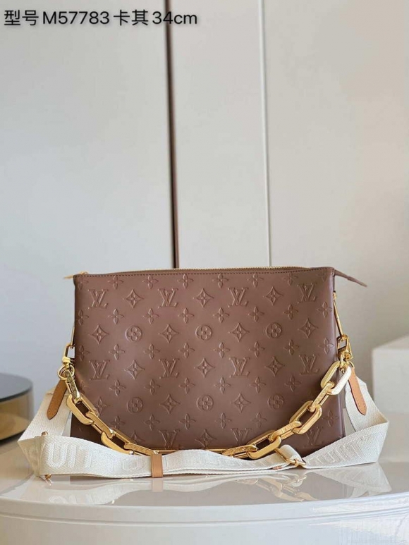 Louis Vuitton M21276 Coussin MM Bag LV M57783 Taupe Brown