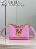 Louis Vuitton LV M21605 Twist MM Bag Epi Rose Red