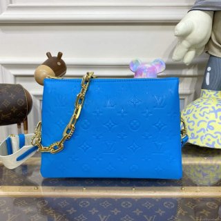 LV M21773 Louis Vuitton Coussin PM Handbag Blue