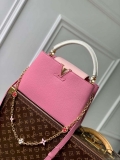 LV M22375 Louis Vuitton Capucines MM Handbag Pink