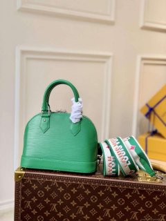 LV M59357 Louis Vuitton Alma BB Bag Serpentine Green