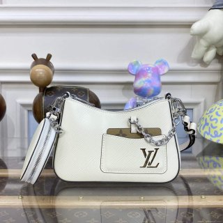 LV M20999 Louis Vuitton Marellini Bag Epi Leather White