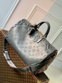 LV M21845 Louis Vuitton Keepall Bandoulière 50 Bag Dark Shadow Grey