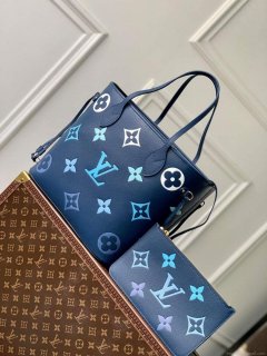 LV M46514 Louis Vuitton Neverfull MM Bag Gradient Blue