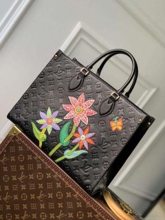 LV M46416 Louis Vuitton LV x YK OnTheGo MM Bag Black