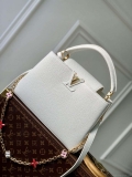 LV M22375 Louis Vuitton Capucines MM Handbag White