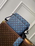 LV M46604 Louis Vuitton Trio Messenger Navy River Blue