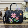 LV M46415 Louis Vuitton LV x YK Speedy Bandoulière 25 Bag Black